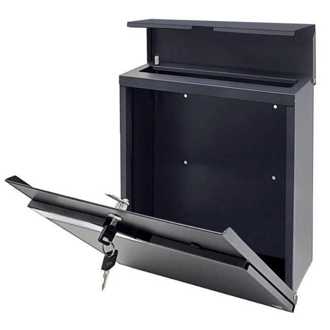 Vendita online Cassetta postale Nettuno colore ghisa/grigio antracite 37×11×37 cm.